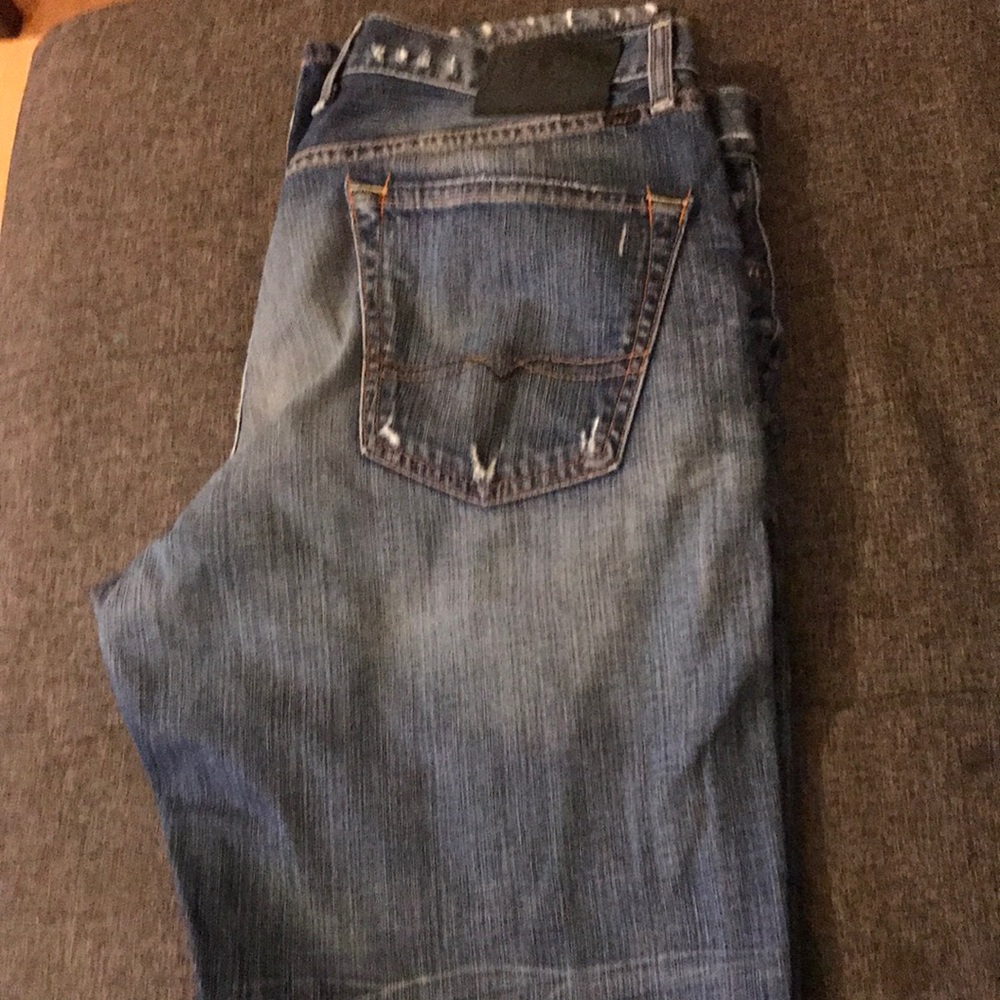 Lucky brand 221 slim straight jeans denim 36x30 gd condition Nice!